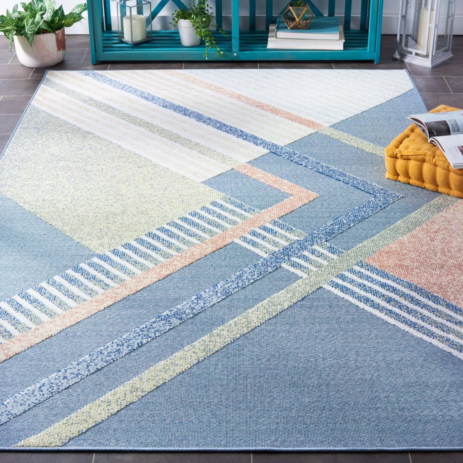 SAFAVIEH Sarasota Alton Geometric Indoor/Outdoor Area Rug