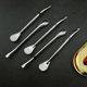 thumbnail image 2 of 5Pcs Stainless Steel Straw Spoon Strainer Spoon Filtering Mixing Spoon, 2 of 4
