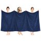thumbnail image 1 of Toalla de baño American Soft Linen de gran tamaño, 100% algodón, azul marino, 1 of 9
