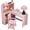 pink, variant on Kids Study Desk with Chair,L Shape Kids Desk and Chair Sets with Hutch and Storage Cabinet,Wooden Children Study Table,Student Writing Table Computer Workstation