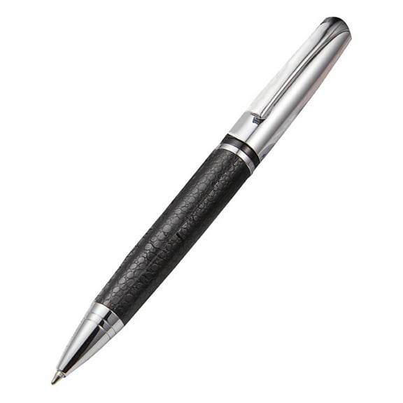 UNTERING Ballpoint Pen Rotary Business Pen 0.5mm Black Ink Leather Metal Ballpoint Pens Stationery Gift