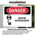 thumbnail image 3 of (2 Pack) Sodium Hypochlorite OSHA Danger Sign 10 Inch X 7 Inch Vinyl Label Decal Sticker Weather Resistant, UV Protected for Workplace, Business, and Construction Site, Made in the USA, 3 of 7