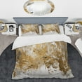 thumbnail image 2 of Designart "Timeless Golden Abstract" Abstract Bedding Covert Set - Modern White Bed Set With 1 Shams, 2 of 6