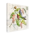 thumbnail image 4 of Canvas Wall Art - Jean Plout 'Bird and Blooms A' Wall Art for Living Room, Bedroom, or Office Décor by Trademark Fine Art - 24 x 24 Inches, 4 of 4