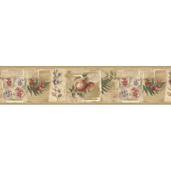 Fruits and Flowers Wallpaper Border KB75501