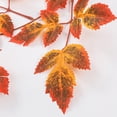 thumbnail image 4 of geerera Fall Decor Fall Garland for Home - 80.7" Artificial Autumn Leaf Vine with Serrated Fall Foliage, Fall Home Decor Leaves Decor Hanging Swag for Mantel Wall Doorway, 4 of 8