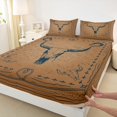 thumbnail image 3 of Feelyou Tribal Sheep Skull Full Size Sheets for Teen, Bohemian Western Style Bed Sheets, Rustic Farmhouse Sheet Sets, Luxury Bedroom Decor, 4 Pieces, 3 of 7