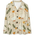thumbnail image 4 of Top-kevin Women Long Sleeve Pajama Set Comfy Pjs Sets Floral Tiger Cute 2 Piece Lounge Set, 4 of 12