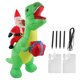 thumbnail image 1 of Decoración inflable de dinosaurio navideño, luces LED integradas divertidas y bonitas, decoraciones navideñas para patio, enchufe estadounidense de 100-240V, 1 of 14