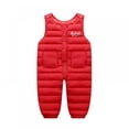 thumbnail image 1 of GYRATEDREAM Infant Baby Boys Girls Sleeveless Winter Warm Jumpsuit Suspender Ski Bib Pants Overalls Trousers 6 Months- 4 Years, 1 of 2