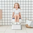 thumbnail image 3 of Uncle Wu Kids Step Stool - Potty Training Stool - Slip-Resistant Surface One Step Stool for Kids/Adult (Gray White), 3 of 8