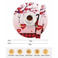 thumbnail image 6 of 13 Inch Round Placemats Set of 4, Red Pink Gnomes Valentines Non Slip Heat Insulation PP Table Mats, Love Heart Tree Roses Plaid Washable Place Mats for Kitchen Dining Party Table Decor, 6 of 7