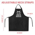 thumbnail image 3 of Rosoz Funny Bbq Delantales De Chef Negros Para Hombres May The Forks Be With You Delantales De Cocina Ajustables Con Bolsillo Impermeable A Prueba De Aceite Día Del Padre/Cumpleaños, 3 of 5