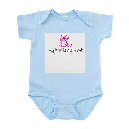 

CafePress - My Brother Is A Cat Pink Infant Creeper - Baby Light Bodysuit Size Newborn - 24 Months