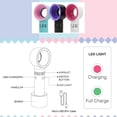 thumbnail image 4 of Ventilador portátil sin aspas, miniventilador de mano de funcionamiento silencioso, funciona con batería recargable por USB, fácil limpieza, ajuste de tres velocidades, opciones de carga versátiles, 4 of 5