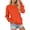 Orange, variant on CHGBMOK V Neck Sweatshirt for Women Oversized Long Sleeve Pullover Fall Casual Tops with Pocket