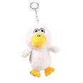 thumbnail image 3 of Lindo llavero de peluche de pato que pone huevos, juguete para bolsos, recuerdos de fiesta Blanco, 3 of 9