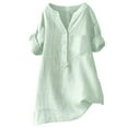 thumbnail image 3 of Funny T Shirts Casual Soft Oversized Shirts Loose Fit Short Sleeve Blouse Summer Fashion Trendy Tops Womens Shirt Women Tunic Shirts Colla Shirt for Women Womens Workout Shirt Womens Dress Shirts, 3 of 3