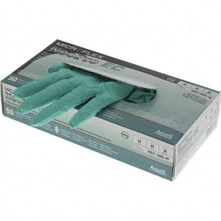 50 Pack Microflex NEC-288-M Disposable Gloves, Neoprene