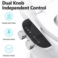 thumbnail image 4 of GOLDLEMON Non-Electric Bidet Attachment for Toilet, Ultra-Slim Bidet Toilet Seat with Dual Knobs for Precise Pressure Control, 3 Cleaning Modes: Feminine, Posterior & Self-Cleaning Nozzle, Brass, 4 of 9