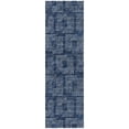 thumbnail image 2 of Addison Rugs Dream Shag Premium Machine Washable Transitional Squares Blue Runner Rug, 2'3" x 7'6", 2 of 8