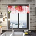 thumbnail image 2 of Strawberrys Girds Curtain Valances Farmhouse Design Window Treatment Decor Blackout Rod Pocket for Windows Living Room Kitchen 54" x 18", 2 of 5