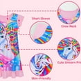 thumbnail image 5 of Jurebecia Girls Nightgowns, Unicorn Short Sleeve Sleepwear Nightie Sleepwear Night Sleep Dress Soft Nightgown Princess Pajama Dresses 120 cm 4-5 Years, 5 of 14