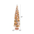 thumbnail image 4 of Vickerman LS204224 24 in. Frosted Gold Tree Gold-Silver Balls, 4 of 4