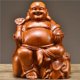 thumbnail image 2 of Wooden Happy Buddha Living Room Decoration, Rosewood Carved Maitreya Buddha Statue, Solid Wood Ruyi and Treasure-Giving Buddha, 2 of 4