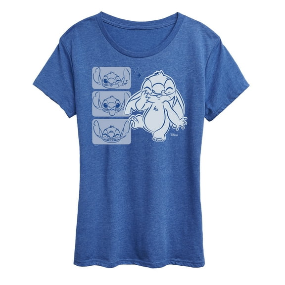 Disney - Lilo & Stitch - Sketched Faces of Stitch - Women's Short Sleeve Graphic T-Shirt