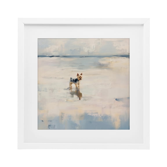 Stupell Industries Coastal Quiet Moment By The Sea White Framed Print Under Glass, 16 x 16, by Svetlana Aleynikova