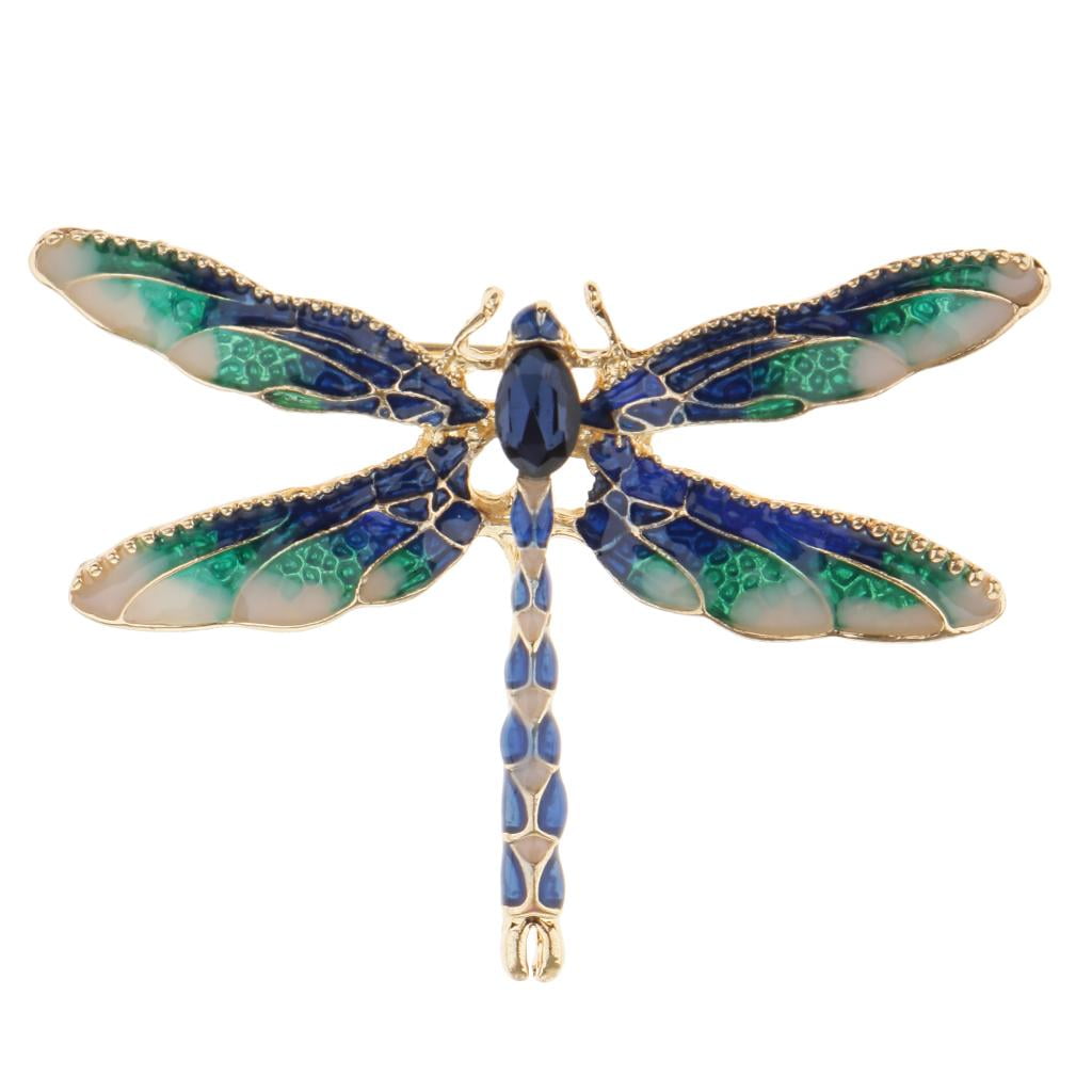 Pretty Enamel Dragonfly Brooch Charm Lapel Pin Jewelry Decoration Blue Walmart
