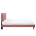 thumbnail image 3 of Modway Peyton Performance Velvet Full Platform Bed in Dusty Rose, 3 of 10