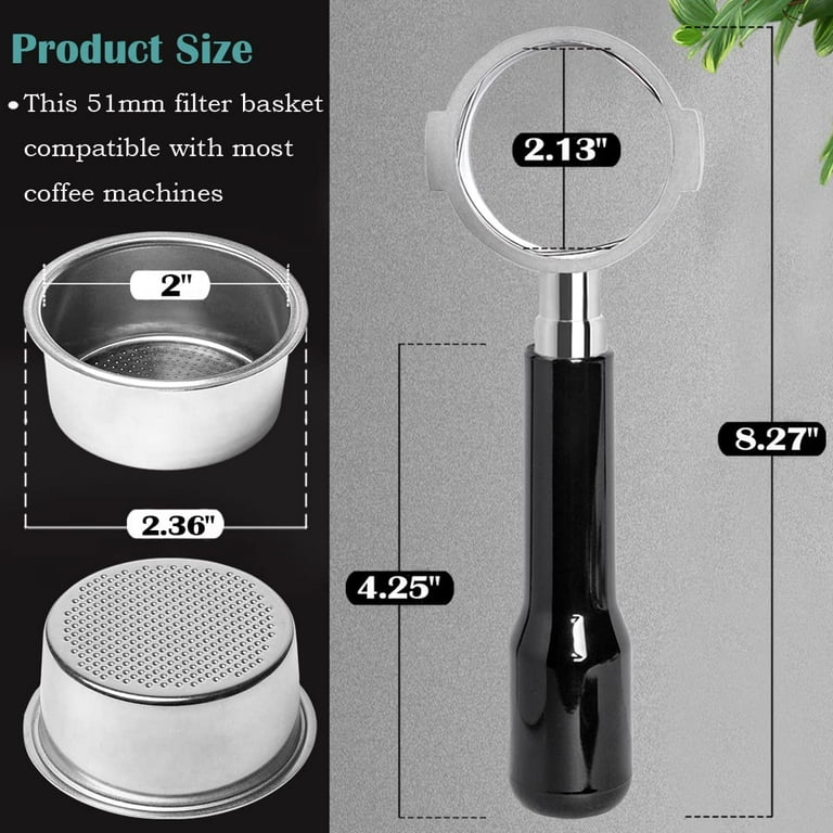 51mm Bottomless Portafilter Ears for Delonghi ECP3420/ECO310