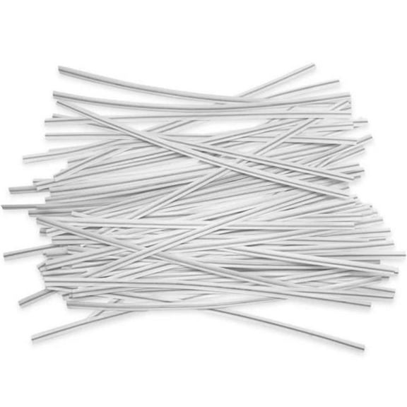 International Plastics TT-PL-6W1 6 in. Plastic Twist Ties - White - Pack of 1000