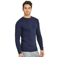 thumbnail image 3 of Men's Heavyweight Cotton Long Sleeve Thermal Top, Navy 2XL, 1 Count, 1 Pack, 3 of 4