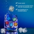 thumbnail image 4 of Cubitos de hielo iluminados, paquete de 12 cubitos de hielo con luz LED multicolor, cubitos de hielo reutilizables que brillan y parpadean para fiestas en bares y clubes, 4 of 6