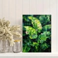 thumbnail image 2 of Abstract Green Leaf Mosaic Canvas Print Wall Art for Living Room Office Hotel Cafe Restaurant, 2 of 8