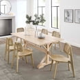 thumbnail image 2 of 71 Inch Dining Table, Natural, Wood, Kitchen Cafe Bistro Hospitality Restaurant, Modern Contemporary HB35848, 2 of 10
