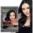 thumbnail image 3 of (3 pack) Herbishh Hair Dye Shampoo Black Color, 3-in-1 Shampoo Hair Color Travel Pack (30ml x5) + Argan Oil Hair Serum for Dry, Frizzy & Damaged Hair, Long Lasting Hair Color, For Women and Men, Travel Size, 3 of 9