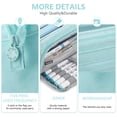 thumbnail image 5 of Rirool Large Capacity Pencil Case, Wide Opening Pencil Pouch with Clear Window, Zipper Pen Bag for School Supplies, Teen Girls Boys, Blue, 5 of 7