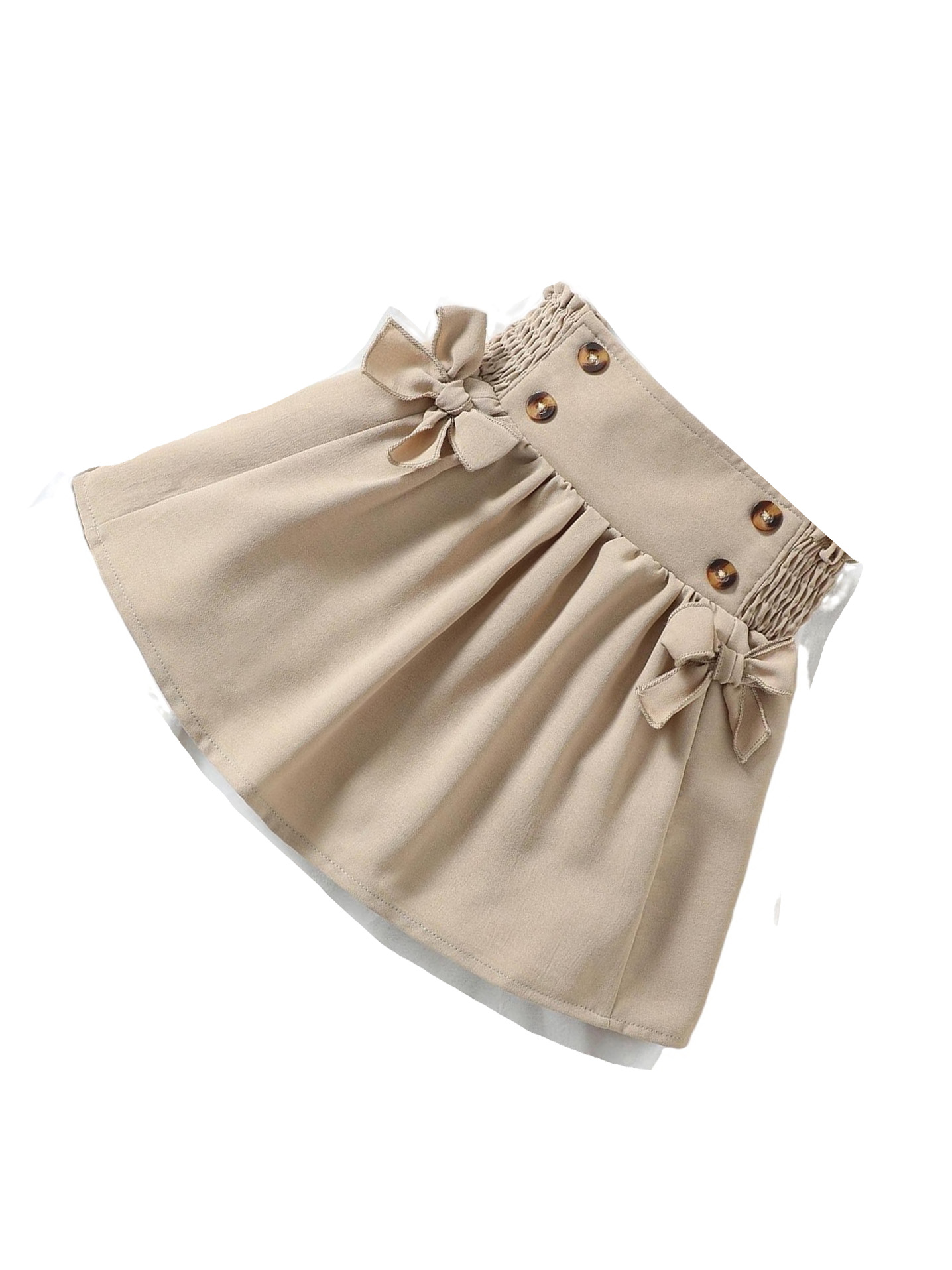 Cute Plain A Line Apricot Toddler Girls Skirts (Girl's)