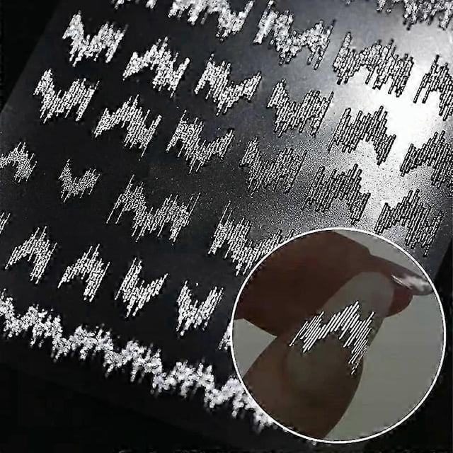 1 lámina de pegatinas reflectantes de alto brillo para uñas, efecto plateado láser oscuro y llamativo, para manicura, decoración de uñas 3D.