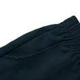 thumbnail image 4 of Floleo Men Solid Color Linen Cargo Shorts Breathable Lightweight Summer Elastic Waist Drawstring Multiple Pockets Outdoor Beach Gym Workout Casual Comfortable(Navy,L), 4 of 7