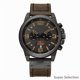 thumbnail image 1 of Reloj Cronógrafo De Hombre Con Correa De Cuero - Estilo Vintage Para Negocios Y Casual, Caja De 45mm, Manecillas Luminosas Y Fecha, Resistente Al Agua Para Uso Diario (No Para Natación), 1 of 16