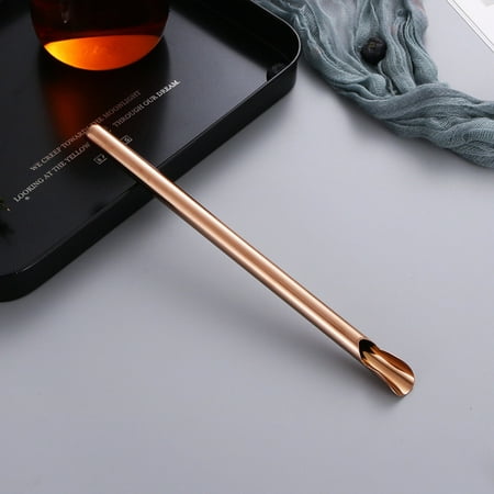 

Ssxinyu Reusable Boba Straws Stainless Steel Smoothie Drinking Spoon Sucker Metal Cocktail Spoons for Bar Household