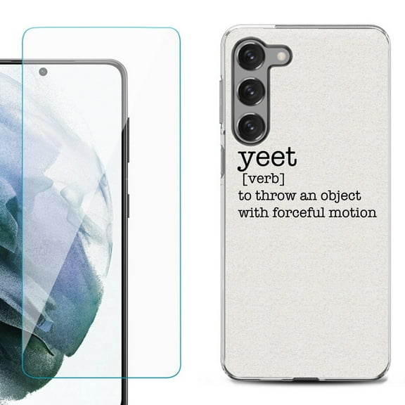 Shockproof Fashion Phone Case for Samsung Galaxy S23 5G, by OneToughShield ® - Dictionary/Yeet