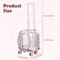 thumbnail image 6 of Dbuoem Transparent Pet Trolley Box,Cat Carrier with Wheels,Hard Shell Pet Rolling Backpack with Telescopic Handle,Detachable Shoulder Strap,for Outdoor, 6 of 7