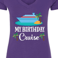 thumbnail image 4 of Inktastic Birthday Cruise Vacation Women's V-Neck T-Shirt, 4 of 5