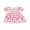 Pink, variant on BemeyourBBs Toddler Baby Girls Birthday Dress Outfit 1 2 3 4 Years Birthday Clothes Cake Bow Print Short Bubble Sleeve Peter Pan Collar Summer Smocked Dress